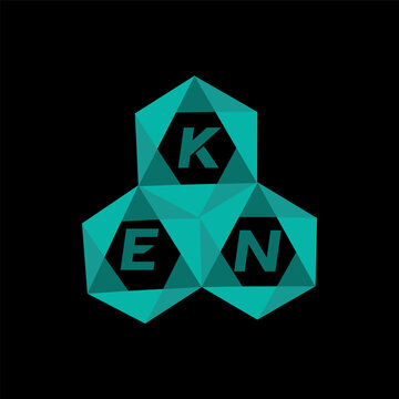 KEN creative minimalist letter logo. KEN unique vector initials alphabet letter logo design