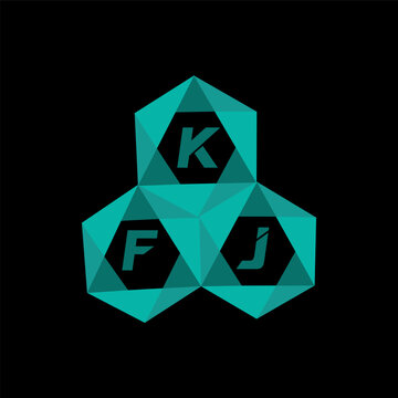 KFJ creative minimalist letter logo. KFJ unique vector initials alphabet letter logo design