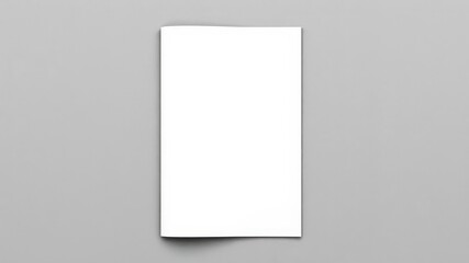 A mockup of a magazine cover on a grey background, perfect for showcasing your design, editorial, publication, magazine