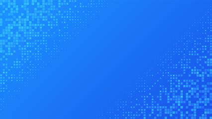 Pixel mosaic background. Blue geometric background. Vector template design
