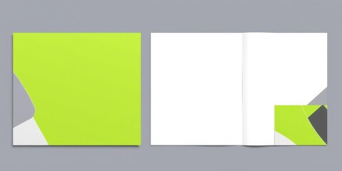 Obraz premium Folder die cut mock up template vector with realistic design for showcasing branding and marketing materials, corporate, realistic, design