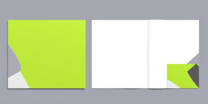 Folder die cut mock up template vector with realistic design for showcasing branding and marketing materials, corporate, realistic, design