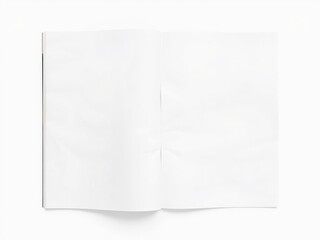 Isolated magazine cover and open magazine mockup on white background, paper, editorial, mockup