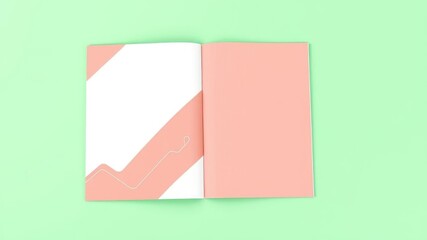 Fototapeta premium Modern book cover mockup template with editable background for customization and branding design, mock-up, blank space