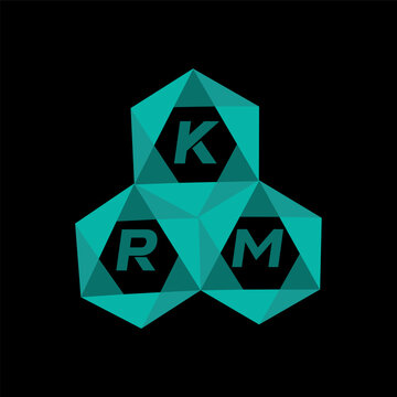 KRM creative minimalist letter logo. KRM unique vector initials alphabet letter logo design