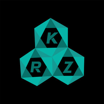 KRZ creative minimalist letter logo. KRZ unique vector initials alphabet letter logo design