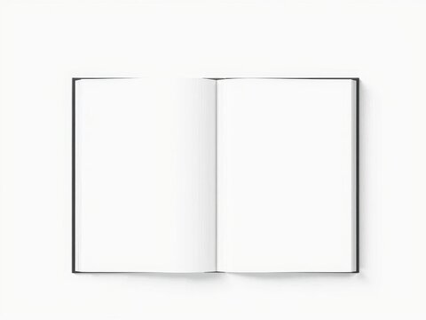 Two open soft cover books mockup on a desk with blank covers for customization, soft cover, design