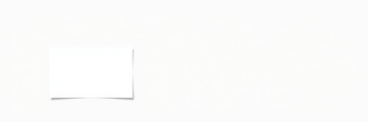 White business card mockup on a clean minimal background with shadows and reflections, template, modern, white