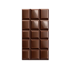 Obraz premium A chocolate bar with a glossy surface and segmented pieces for easy breaking.