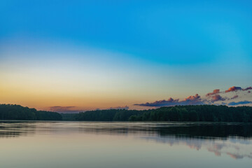 sunset on the lake