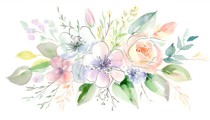 Namalowane kwiaty ilustracja dekoracja