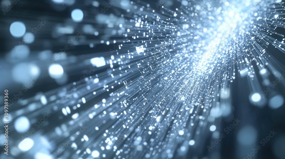 Poster Abstract image of shimmering light particles creating a dynamic, ethereal atmosphere.