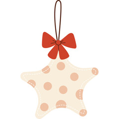Christmas vintage fabric handmade toy star