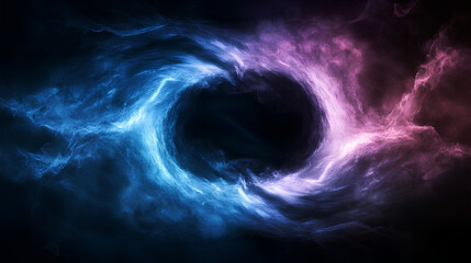 Abstract Blue and Purple Colored Rings