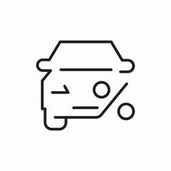 car percente icon sign vector