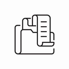 office folder communication file icon sign vector