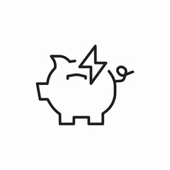 piggy bank energy icon sign vector