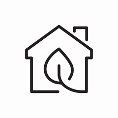 eco home icon sign vector
