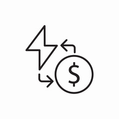 energy payment icon sign vector