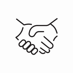 meeting hand shake icon sign vector