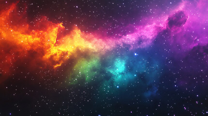 Fototapeta premium Vibrant nebula clouds and countless stars create a breathtaking cosmic landscape, showcasing the beauty of the galaxy