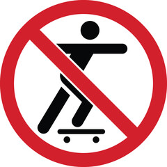 No skateboarding sign.