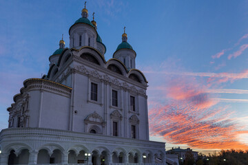 Obraz premium Russia. Astrakhan. Assumption Cathedral at sunset.