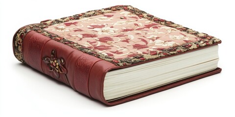 Decorative scrapbook with intricate design and textured cover