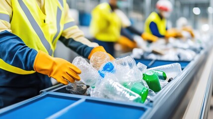 Efficient Recycling Process with Safety Gear in Action