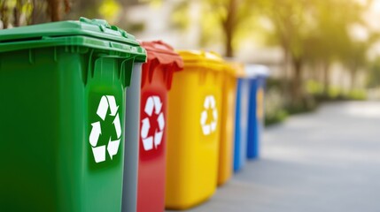 Eco-friendly Waste Sorting: Glass, Plastic, and Metal Containers