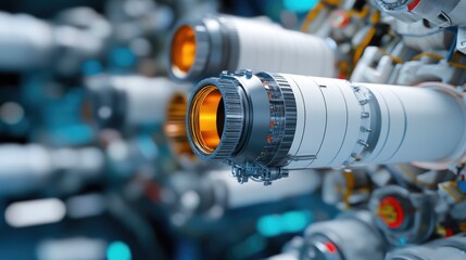 Fototapeta premium Exploring the Inner Workings of Satellite Engines