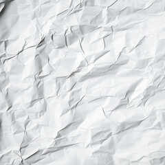 White folded  paper background, old texture. An empty crumpled paper page, Wrinkled paper effect