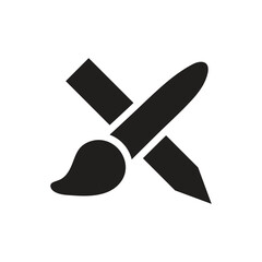 Vector Pencil And Brush Icon Symbol. Edit Icon