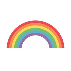 A Beautiful vector illustration of a rainbow on a white background