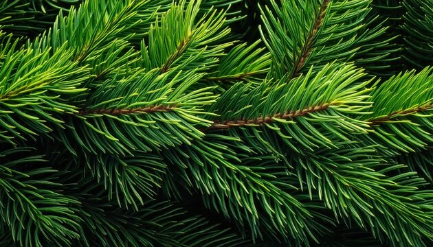 christmas pine tree branches fir texture closeup background widescreen