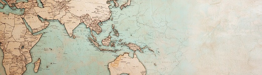Exploring the historical map of asia-pacific educational resource geography study vintage style detailed analysis travel inspiration
