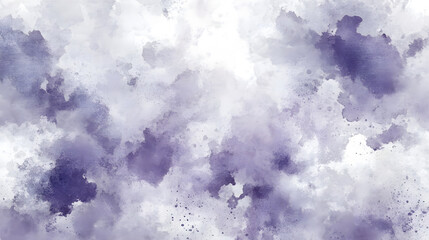 Faded watercolor washes in muted purple and grey tones evoking a calm and tranquil feeling