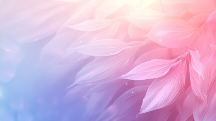 Delicate Pink and Blue Flower Petals Abstract Background