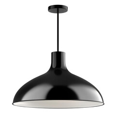 Naklejka premium Modern Ceiling Light with Black Metal Frame and Soft Diffused Glow, Minimalist Lighting Fixture Design on Transparent Background