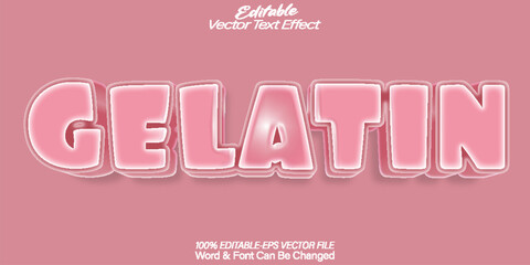 Gelatin Vector Text Effect Editable Alphabet