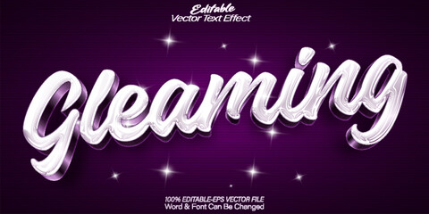 Gleaming Vector Text Effect Editable Alphabet Gold Light Shine Glow