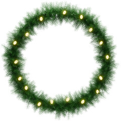 Christmas wreath 3d render PNG