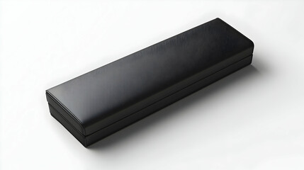 Closed black rectangular box on white background.