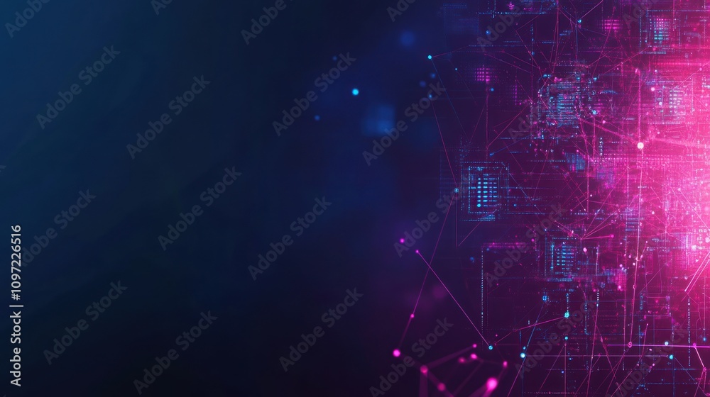 Poster Abstract Digital Network Data Visualization Design
