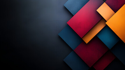 Abstract Geometric Blocks on Black Background