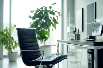 modern company manager workplace in bright office 