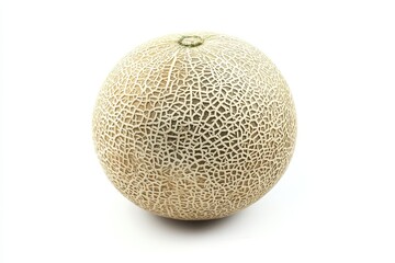 cantaloupe fruit on white backdrop