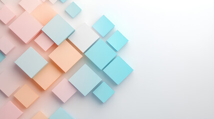 Abstract Geometric Blocks on Black Background