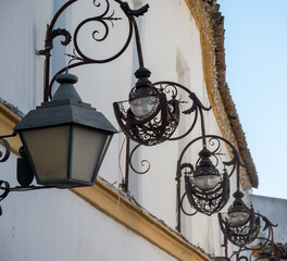 Walking in old part of Jerez de la Frontera, Sherry wine making town, Andalusia, Spain in summer,...