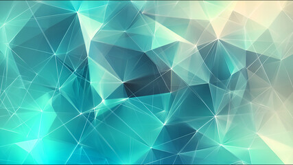 Obraz premium Geometric Abstract Design in Soft Blue Hues with Glow Effect